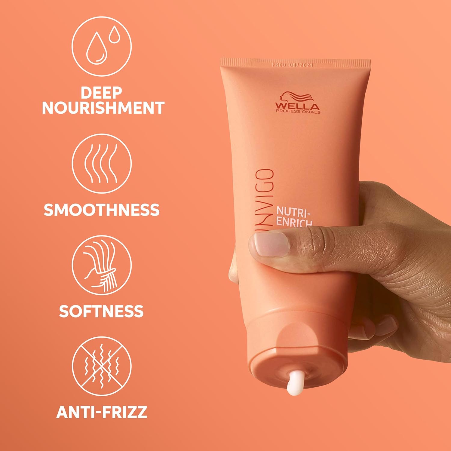 Wella Professionals Invigo Nutri-Enrich Conditioner - Deep Nourishing Formula for Dry Hair | Enriched with Goji Berry