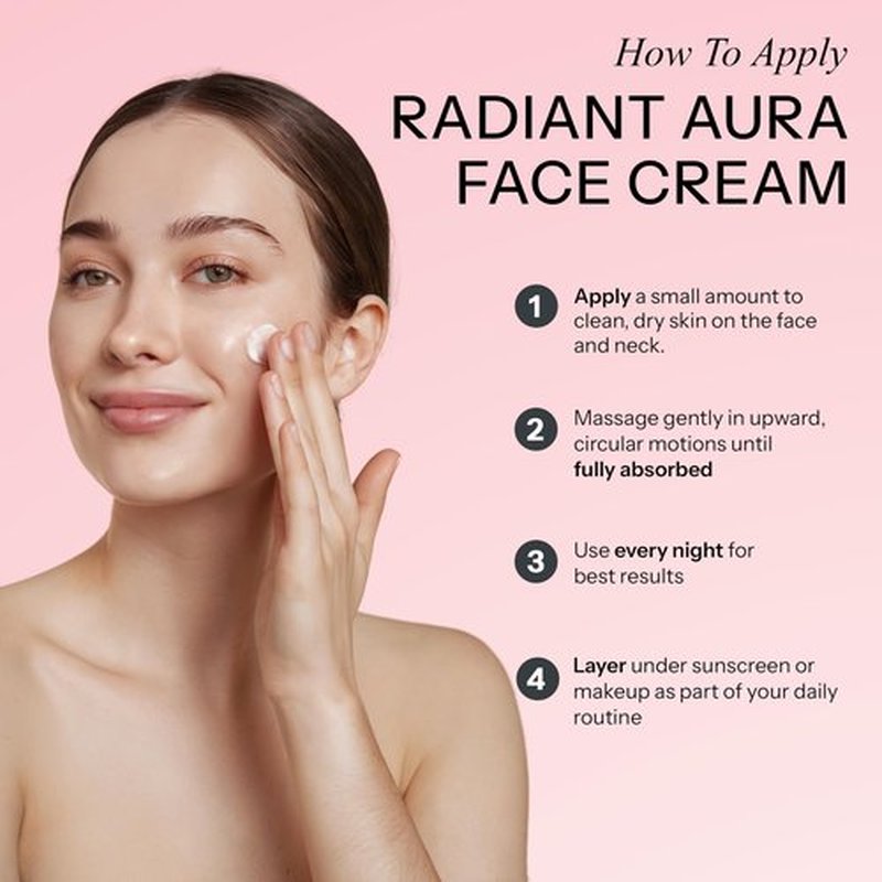 Radiant Aura Collagen & Retinol Face Cream – Dermatologist Tested, Anti Aging, Korean Skin Care – Firming, Anti Wrinkle, Hydrating Moisturizer, Pore Care – Vegan, Clean Beauty – 1.69 Fl Oz