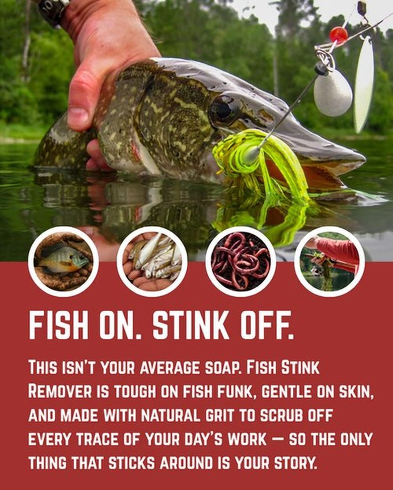 Fishermen’s 4 Pack Soap Gift Set – Great Smelling Heavy Grit Hand and Body Soap for Fishermen – Includes Topwater Fishing Lure & Sleeve – Birthday Gift for Fishermen - Fishing Gift Dad, Husband