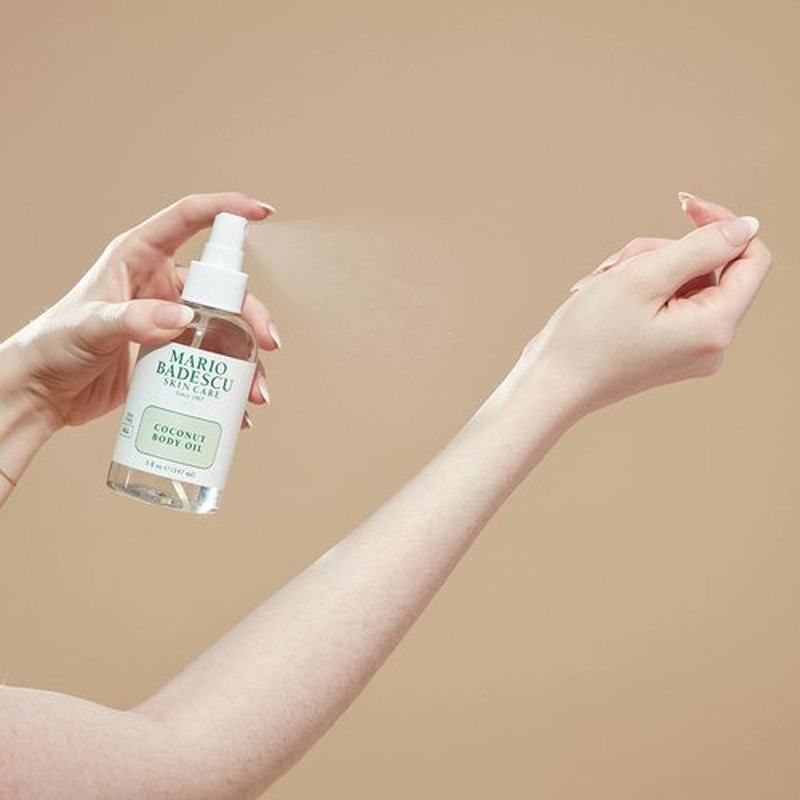 Mario Badescu Coconut Body Oil - Lightweight Hydrating Skin Care with Coconut Oil & Shea Butter | Ideal for Post-Shower Massage