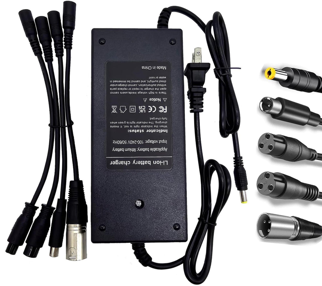 42V 2A Electric Scooter Charger 5 in1 Plugs for Bird,Gotrax,Segway,Pocket Mod, Sports Mod,Voyage,Ninebot,Apex,Glider, XR Elite, XR Ultra,Metro/Journey,Jetson Eris Pro/Ora Pro/Racer/Rhythm,Razor