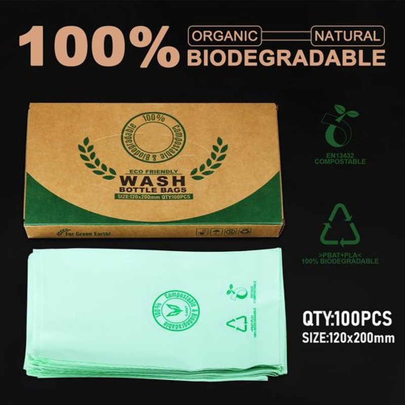 Tattoo Wash Bottle Bags,Disposable Tattoo Bottle Covers 100PCS ECO-Friendly Tattoo Bottle Cleaning Bags Squeeze Bottle Bag Sleeves Dental Bottle Bag Covers for Tattoo Supplies Accessories