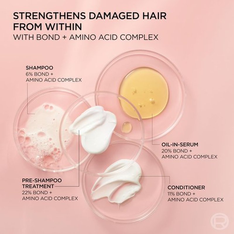 L'Oreal Paris Sulfate Free Bond Repair+ Conditioner, Hair Conditioner with Bond + Amino Acid Complex, Strengthens and Repairs Damaged or Color Treated Hair, EverPure, 23 Fl Oz (Packaging May Vary)