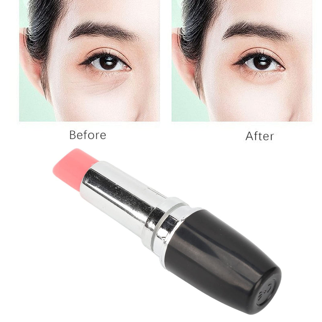 Brrnoo Eye Massager Wand, Massager,Lipstick Massager Portable Black Lipstick Shape Vibration Face Massage Wand for Eye