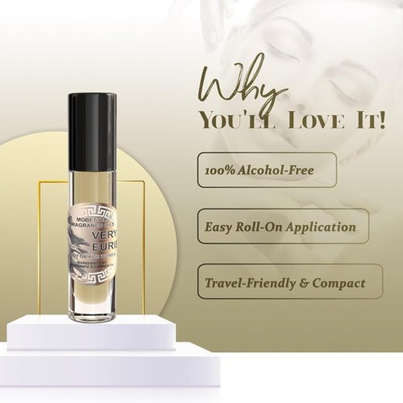 MOBETTER Fragrance Oils - Very Eurie Body Oil for Women | Travel Size 0.33 Oz Roll-On Glass Bottle