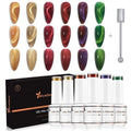 Nicedeco Hema Free Cruelty Free Vegan Cat Eye Gel Nail Polish, High Gloss Long Lasting Soak Off LED U V Gel Polish 6 Colors Set 41