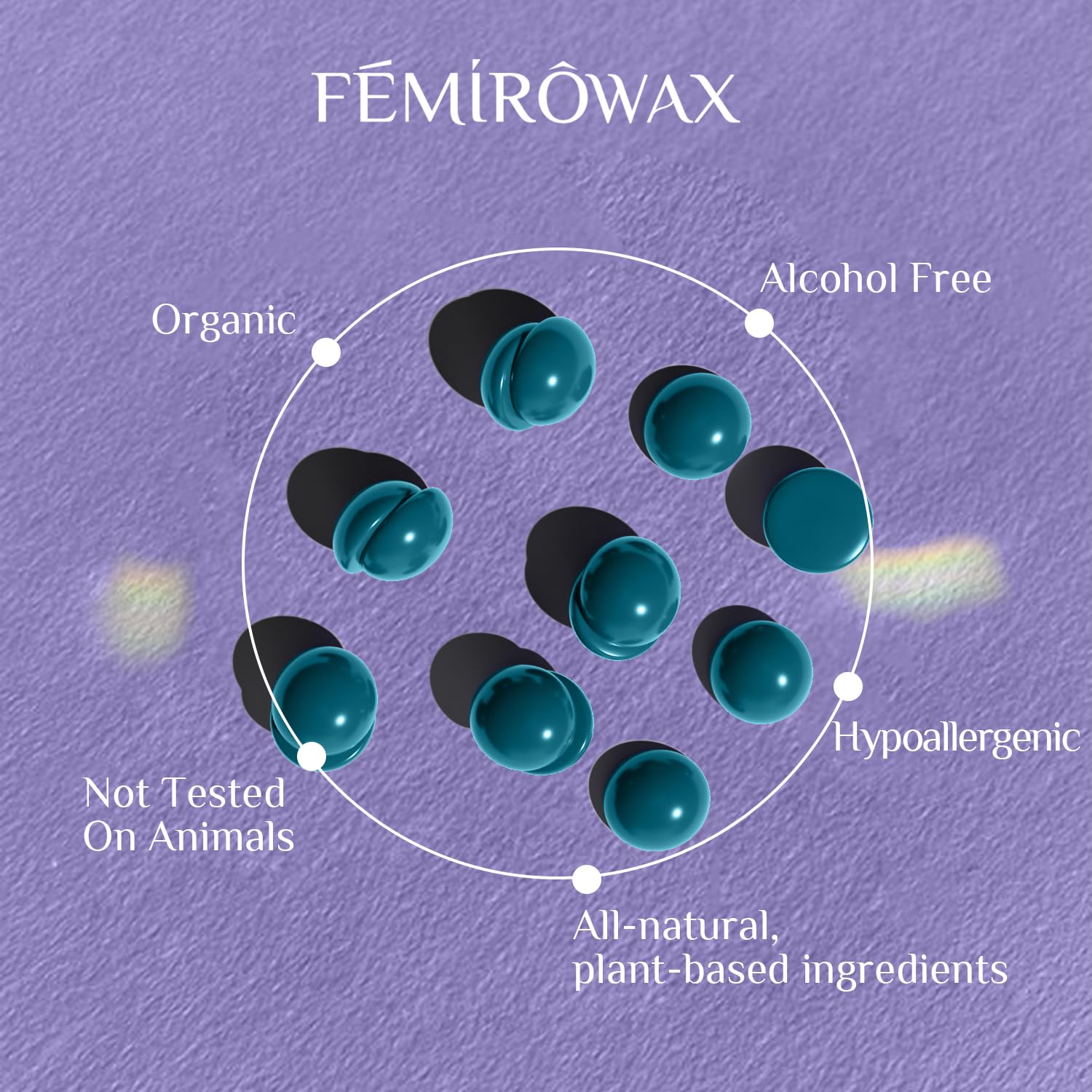 FEMIROWAX Wax Beads, 1lb Hard Wax Beans for Hair Removal Sensitive Skin with sandalwood Formula Waxing Beads for Full Body Brazilian Bikini Face Eyebrow at Home Wax Refill for Women Men