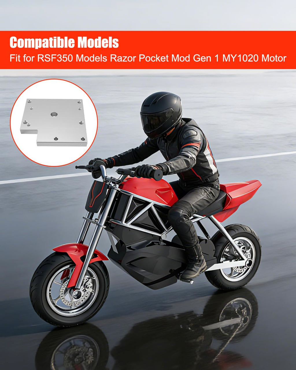 Motor Adapter Plate Set Fit for RSF350 Models Razor Pocket Mod Gen 1 MY1020 Motor
