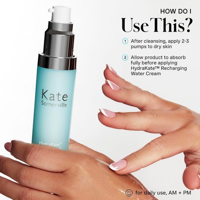 Kate Somerville HydraKate Recharging Hydration Serum - Skin-Quenching Dual-Weight Formula with Hyaluronic Acid, 1 Fl Oz