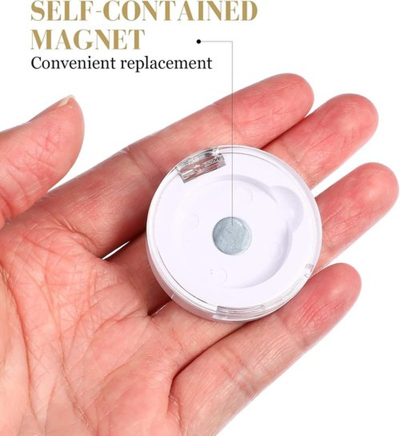 FRCOLOR Magnetic Eyeshadow Cases - 4Pcs Refillable Small Round Makeup Palettes | 1.57in x 1.57in