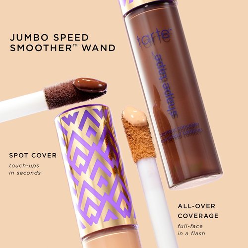 tarte shape tape concealer – Full-Coverage Creaseless Soft Matte Finish, Brightening Under-Eye & Face Makeup, 16hr Longwear, Vegan & Cruelty-Free, full size, 12B fair beige