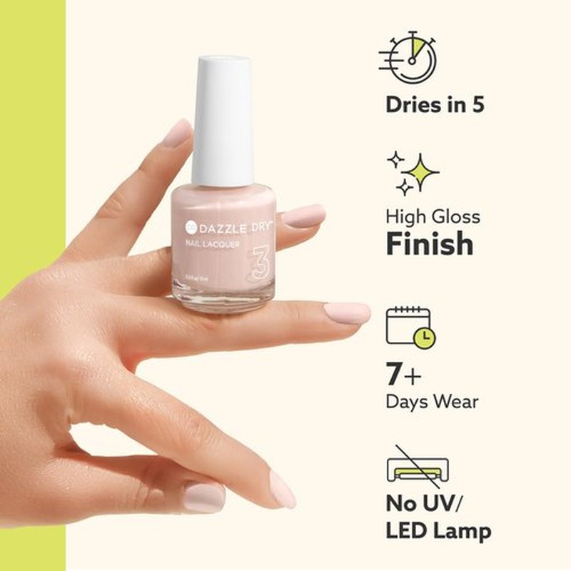 Dazzle Dry Nail Lacquer (Step 3) - Spiced Plum - A deep plum with pink shimmer. Semi-sheer shimmer. (0.5 fl oz)