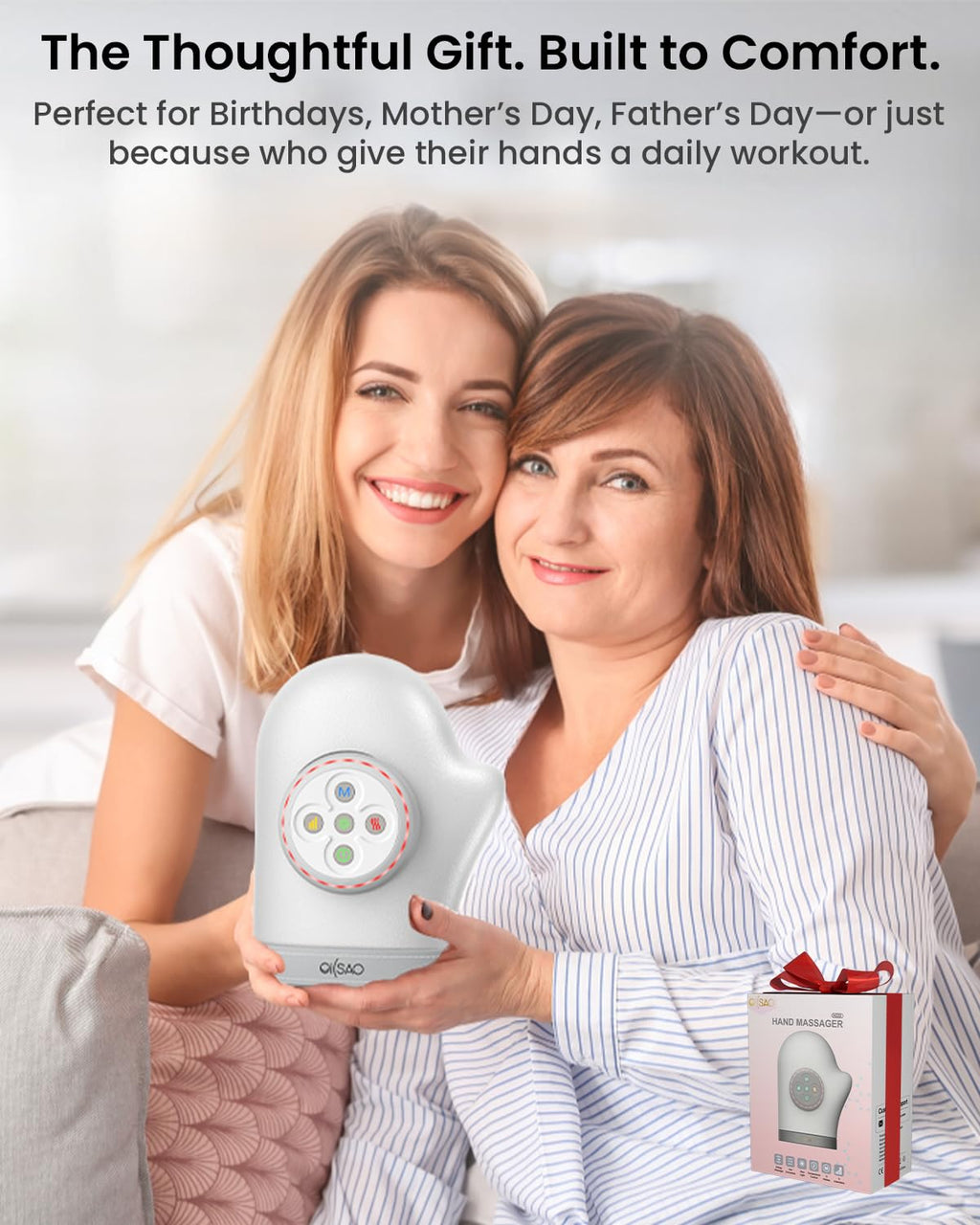 Hand Massager with Heat and Compression for Arthritis & Carpal Tunnel,3 Heat Levels, Full Hand & Wrist Coverage, 5 Intensities, 3 Modes, Cordless for Muscle Relief,Relaxation Gifts for Women Men