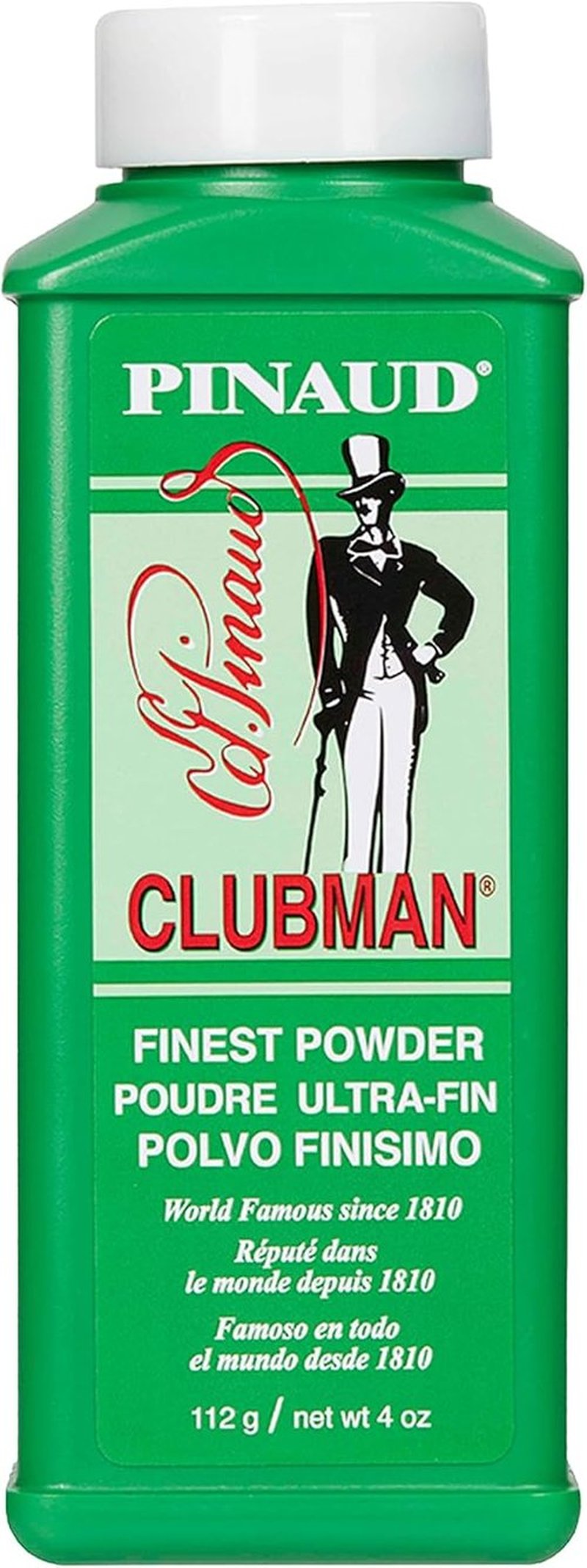 Clubman Pinaud Finest Powder - Skin Soothing Formula | White, 4 oz for All-Day Freshness