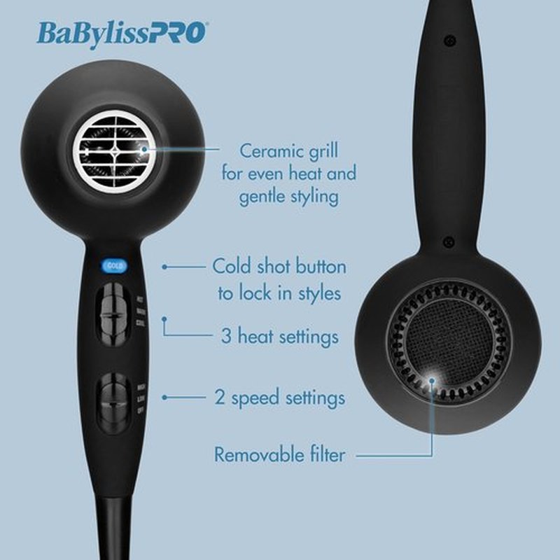 BaBylissPRO Hair Dryer - Ceramix Xtreme Technology for Fast Drying | Lightweight & Powerful