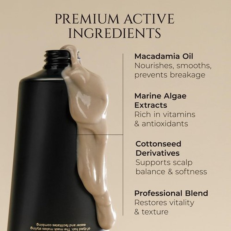HADAT Hydro Spa Hair Treatment – Professional Hair Mask for Deep Moisturizing Repair and Shine – Macadamia Oil – Salon Quality for Dry Damaged Color-Treated Hair – Israeli Haircare (8.45 Fl Oz)
