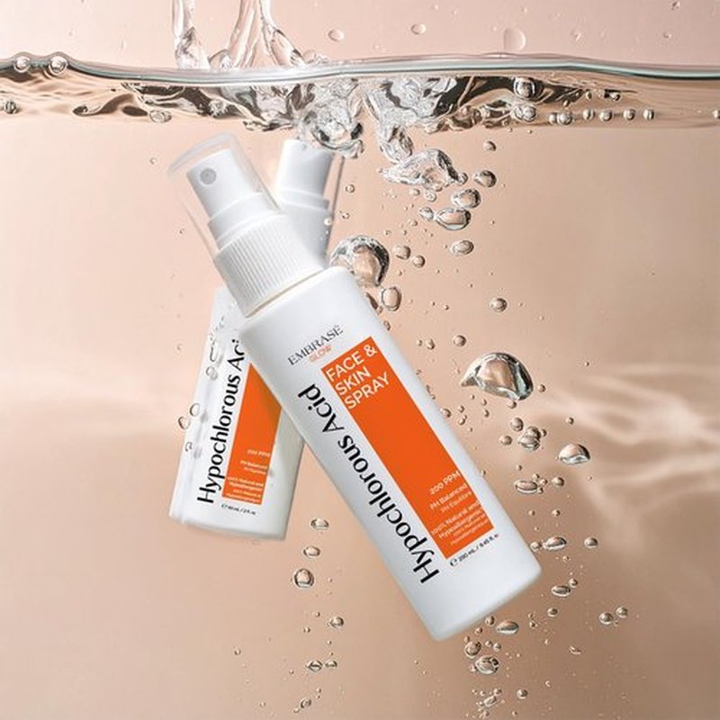 Hypochlorous Acid Spray - 0.02% - 2 Pack - Travel Size + Full Size Bottles - Cleansing Hypochlorous Solution - All Natural Face and Skin Spray for Face (8.5 fl oz + 2 fl oz)