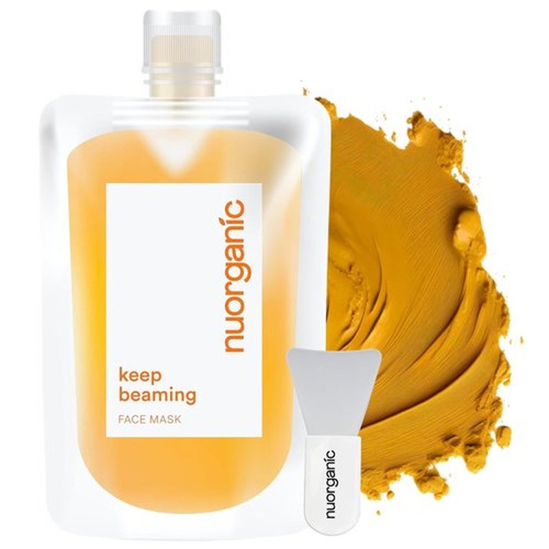 Nuorganic Turmeric Face Mask - Soothing & Acne Clearing - Airtight Squeezy Tube, 12-Month Freshness
