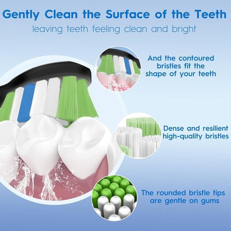 Philips Sonicare Replacement Brush Heads | Ultimate Care for ProtectiveClean 4100/5100/5300/6100 | 12 Count, Black