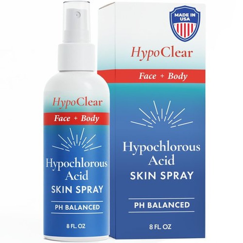 Hypochlorous Acid Spray for Face, Skin & Eyelids – pH-Balanced HOCl Facial Spray Safe for Acne, Red & Sensitive Skin – Gentle Non-Toxic Toner & Cleanser Mist for Clear, Hydrated Skin, 8 oz