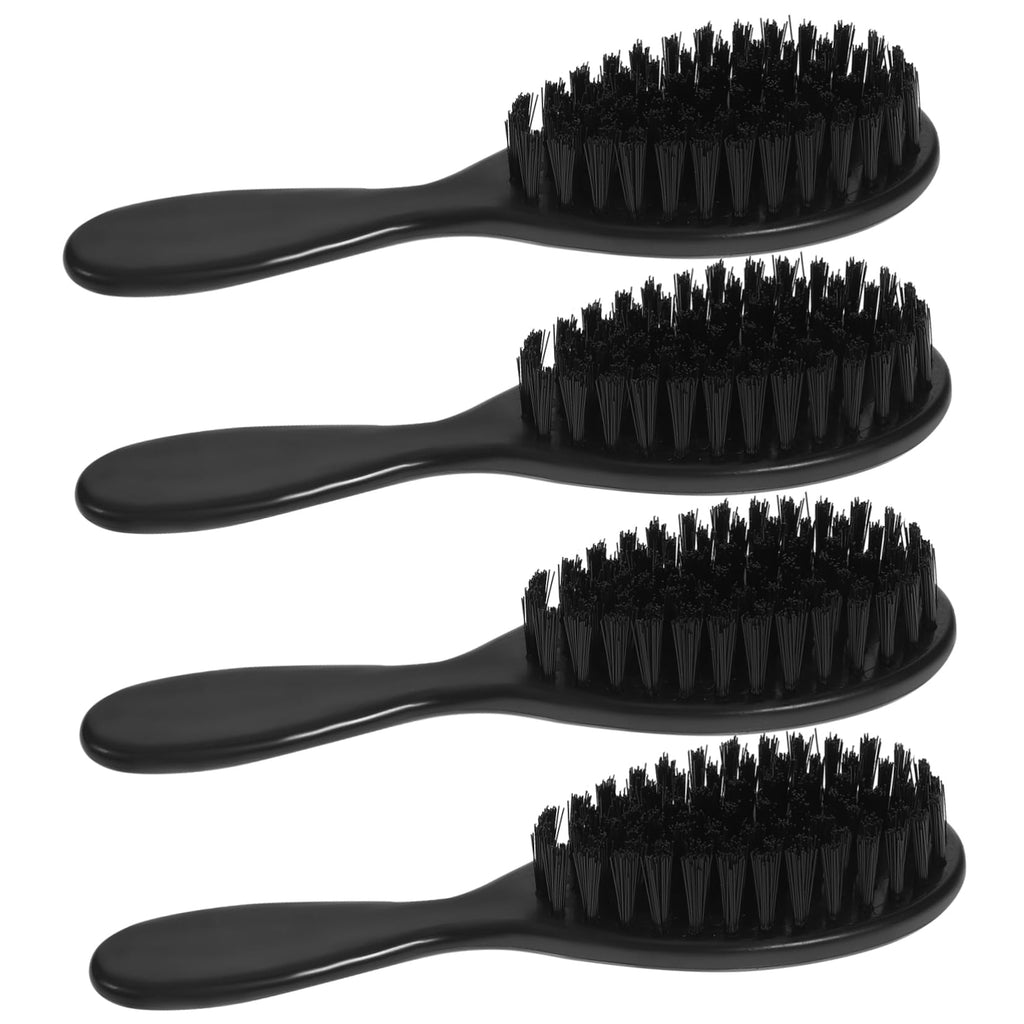 Mikinona Beard Brush 4 Pack Barber Fade Brush for Men Soft Bristle Grooming Beard Shaping Tool Barber Shop Neck Duster for Face Hair Cleaning and Care