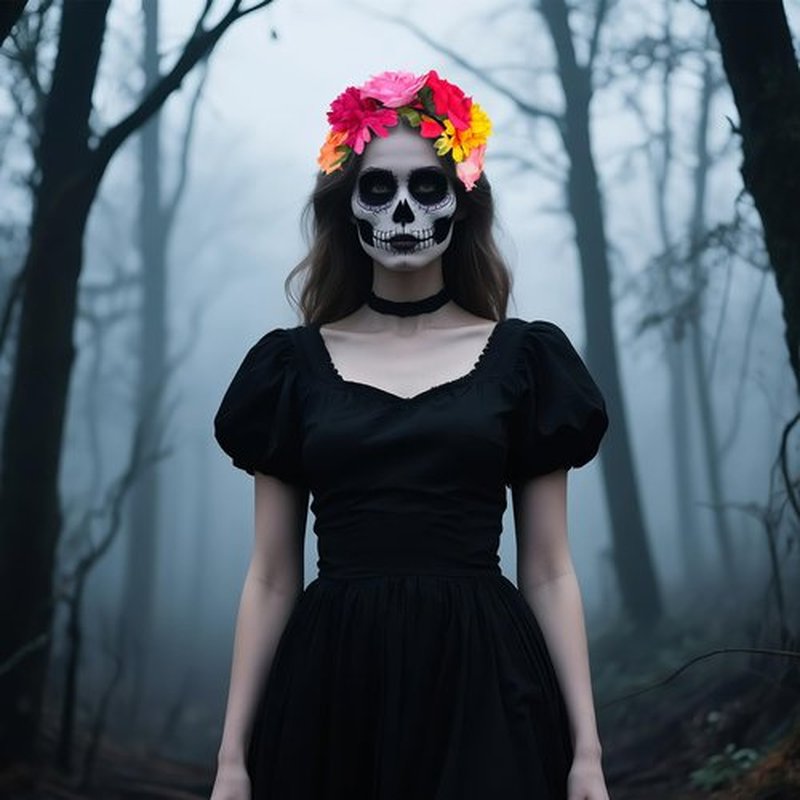 JTYKUYR Mexican Rose Flower Crown Headband Day of The Dead Flower Headband,Rose Crown Headpiece for Halloween Party Costume Wedding