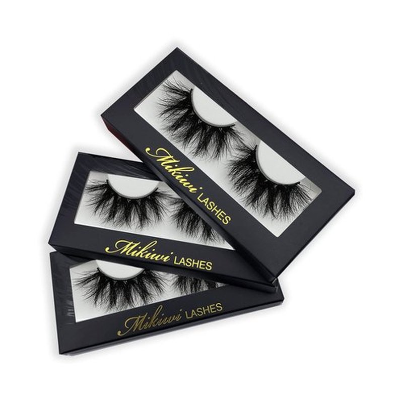 Mink Lashes Mikiwi Eyelashes, 5D Super Fluffy Long Dramatic Eyelashes, Thick HandMade Full Strip Lashes, Cruelty-Free Lash 20-22MM