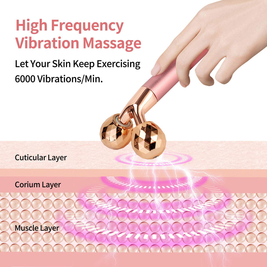 SSGP 2-in-1 Electric Face Massager with 3D Roller and Crescent-Shape Kit for Face Skin Care Tools