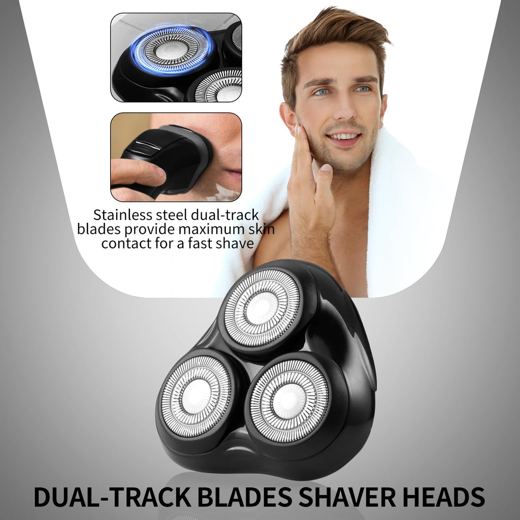 Universal Rotary Replacement Shaver Head for Remington Shaver,Black 2Pack