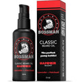 Bossman Organic Mustache & Beard Oil - Natural Moisturizer with Jojoba, Argan & Avocado Oils | 2 oz - Hammer Scent