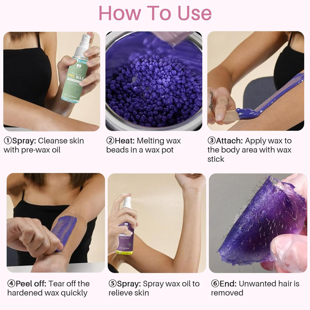 BLITZWAX Brazilian and Bikini Waxing Kit for Women, Hard Wax Warmer for Face, Legs, and Body, At Home Hair Removal Kit, Beginner Friendly, Quick Heating, Frost Reverb Digital Wax Pot