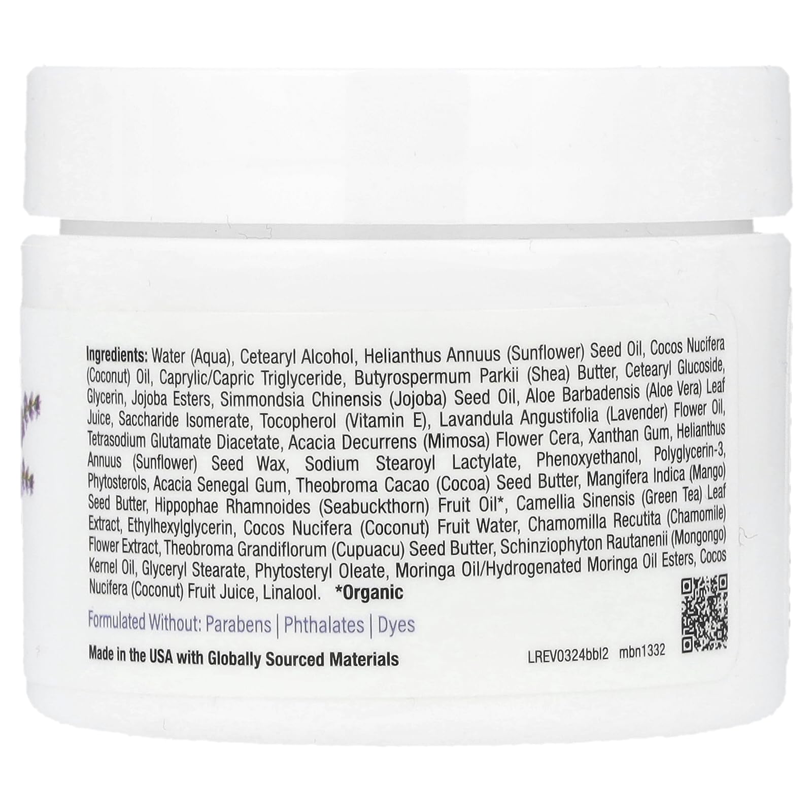 MILD BY NATURE Lavender Body Butter, 2 oz (57 g)