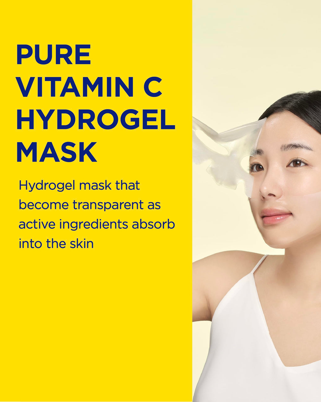 CKD Vita C Teca Hydrogel Face Mask (5 Pack) – Korean Jelly Mask with Vitamin C & Centella Asiatica for Glass Glow Skin and Hydration.