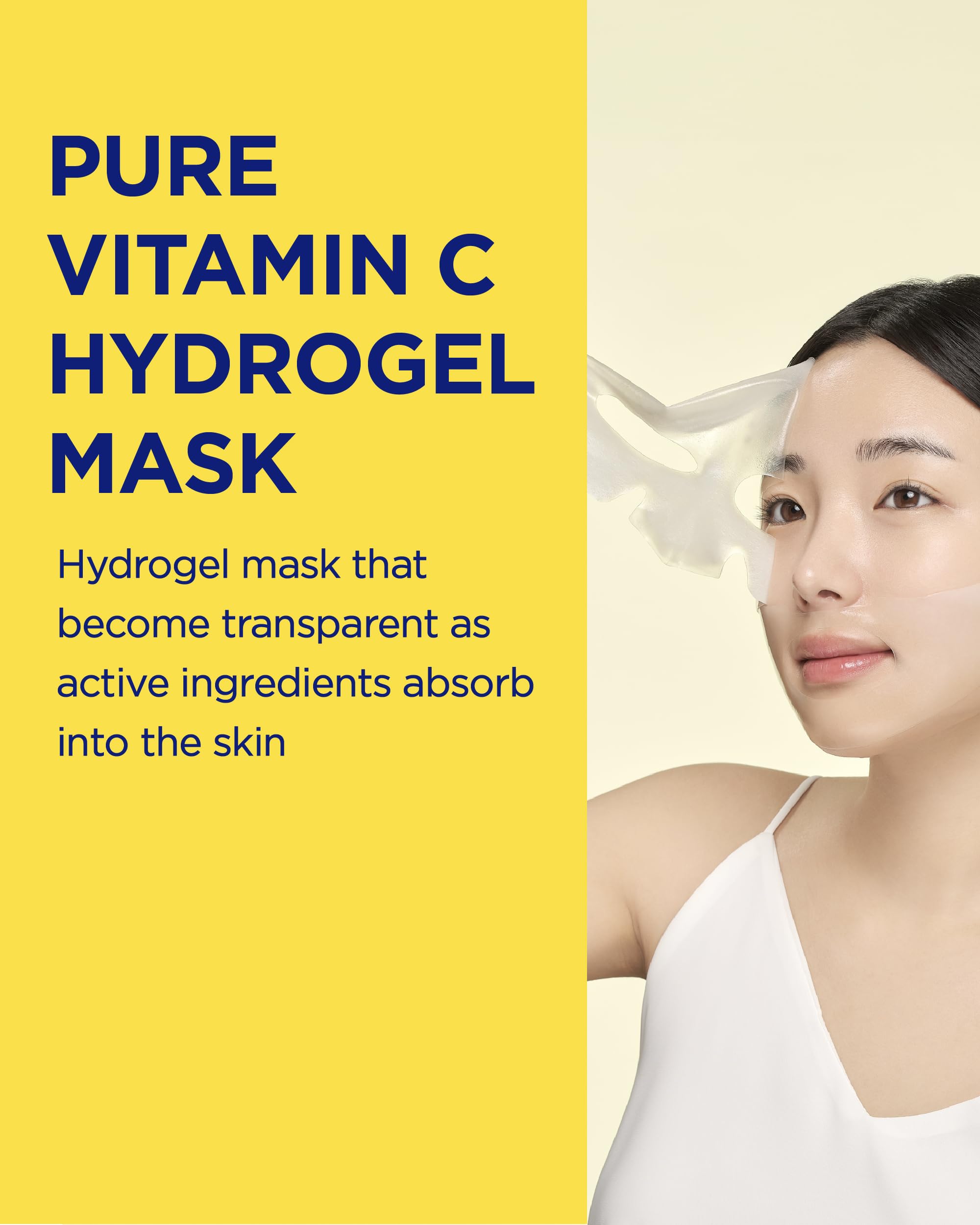 CKD Vita C Teca Hydrogel Face Mask (5 Pack) – Korean Jelly Mask with Vitamin C & Centella Asiatica for Glass Glow Skin and Hydration.