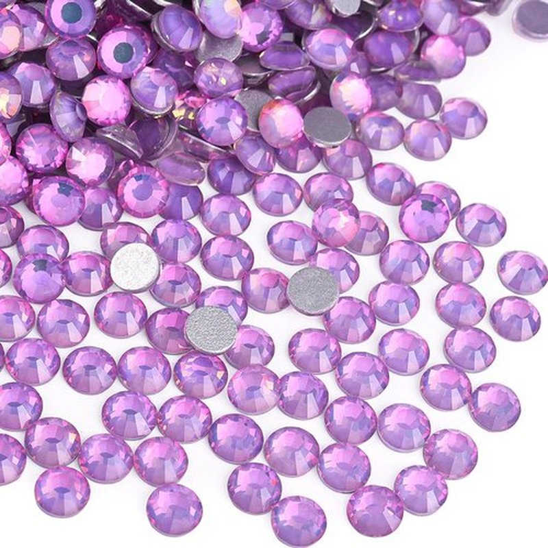 Blinginbox Rhinestones for Crafting,Flatback Rhinestones Glass Gems Stones Round Gemstones Non-Hotfix Crystal for Crafts Nail Decoration,Lavender Crystal(2.7-2.9mm) SS10/1440pcs