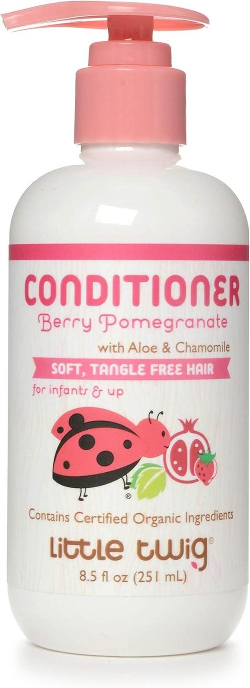 Little Twig Detangling Conditioner - Natural Plant-Derived Formula with Essential Oils | Berry Pomegranate, 8.5 fl oz