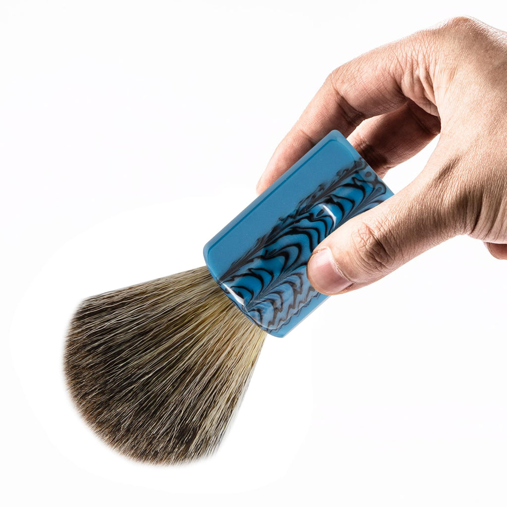Grandslam Shaving Brush with Synthetic Hair, Cruelty-Free Shaving Cream Brush for Men, 100% Solid Resin Handle, Gently Exfoliates The Skin, 24mm Knot