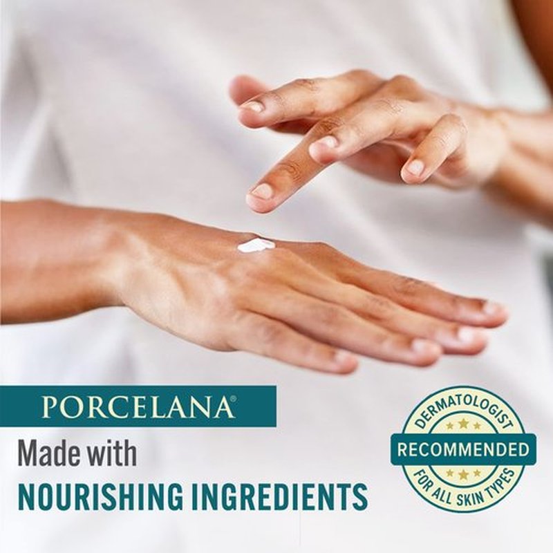Porcelana Rejuvenating Hand Cream - Moisturizing & Anti Aging Lotion - Non Greasy Formula Evens Skin Tone & Dermatologist Recommended (2 oz)