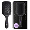 ERGO Ionic Paddle Hair Brush - Large Detangling Tool for Wet & Dry Hair Care, Long-Lasting Shine (ER1000)