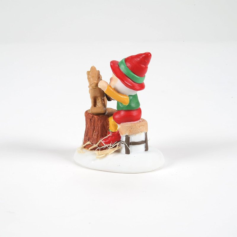 Department 56 Elf Ready for Paint Figurine - 1.85 Inch, Multicolor North Pole Village Accessory