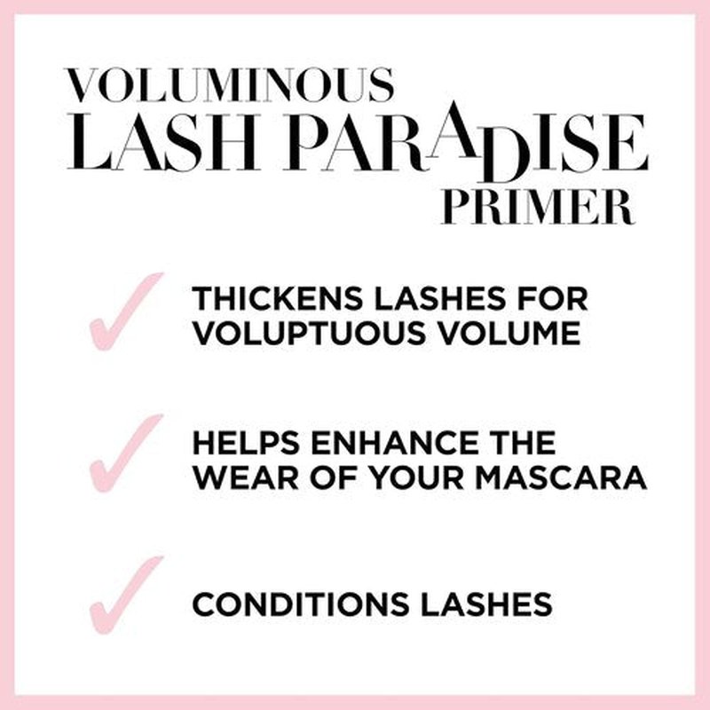 L'Oreal Paris Voluminous Lash Paradise Mascara Primer - Soft White, 0.27 Fl Oz | Enhance Your Lashes