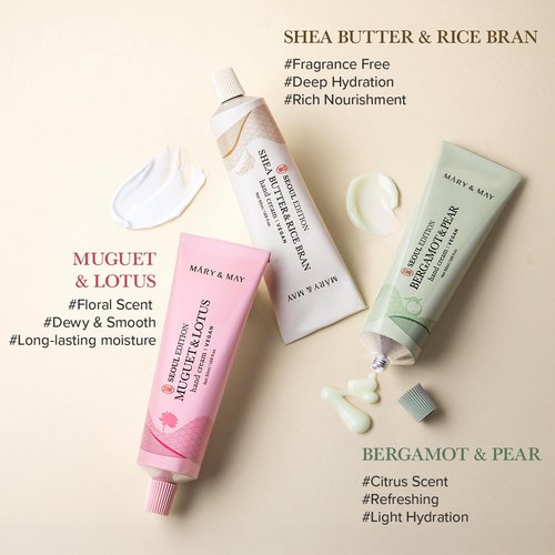 Mary&May SEOUL EDITION Bergamot & Pear Refreshing Hand Cream - Korean Moisturizing Vegan Hand Moisturizer - Refreshing Citrus Scent - Non Greasy Light Gel Cream Texture, 1.69oz.