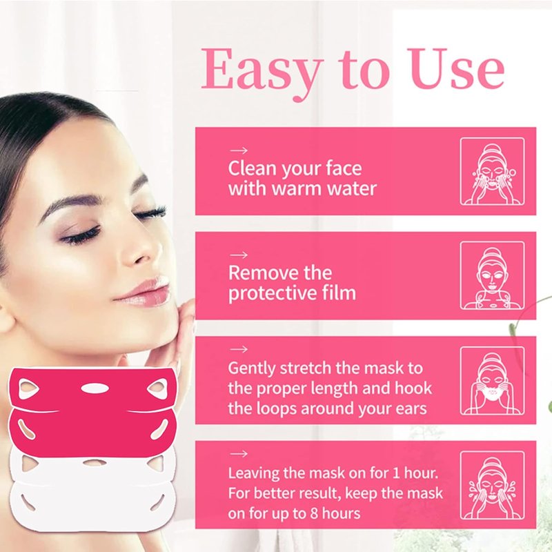 V Shape Face Mask - Firming Double V Line Lifting Mask for Women & Men | 6 Pieces