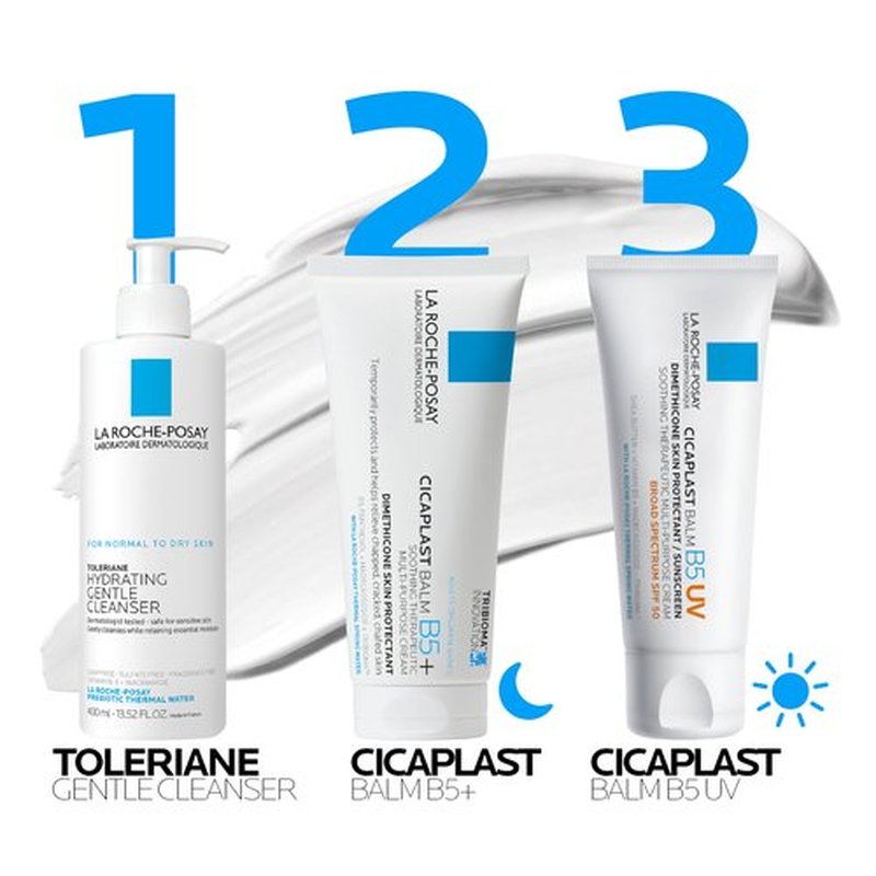 La Roche-Posay Cicaplast Balm B5+, Madecassoside + Shea Butter + Vitamin B5 Panthenol, Healing Ointment & Therapeutic Multi Purpose Calming Cream for Dry & Irritated Skin, Paraben Free, 100ml