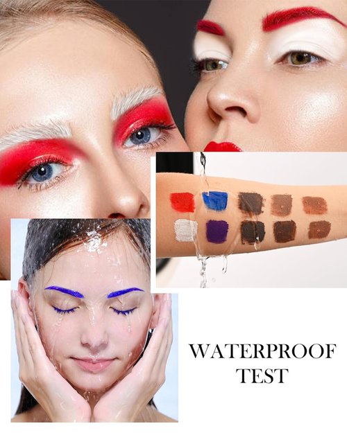 Skiennix Eyebrow Mascara Gel | Long-Lasting Waterproof Tinted Brow Filler - White - 1 Piece