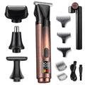 Back Shaver for Men with LED Display, 4-in-1 Rechargeable Body & Back Trimmer, Extendable Long Handle, Safety Lock, IPX7 Waterproof, Adjustable Speed, Wet/Dry Use, Travel Case Included