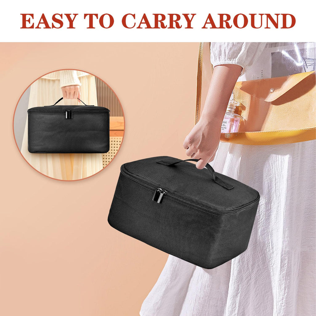 BOHEMIABY Portable Wax Warmer Bag, Waxing Machine Storage Organizer Case for Hard/Soft Wax Pots, Tools, Accessories with Separators, Mesh Pockets for Beauticians, Home Salon & Travel