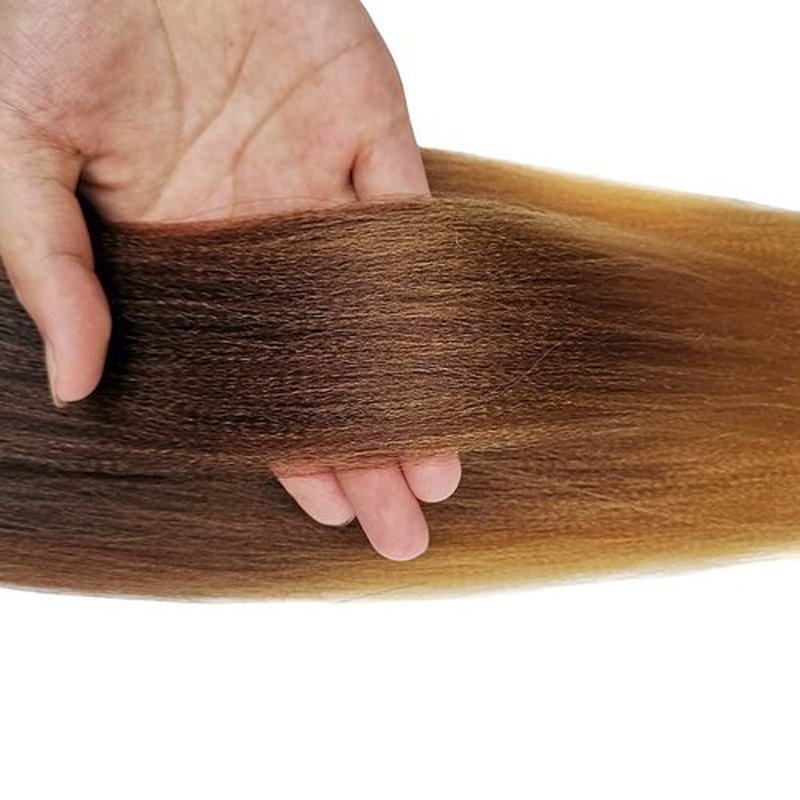 Liang Dian Pre Stretched Braiding Hair Ombre 30 Inch 8 Packs Synthetic Crochet Braids Hot Water Setting Professional Soft Yaki Texture Synthetic Hair Extensions(1B/30/27)