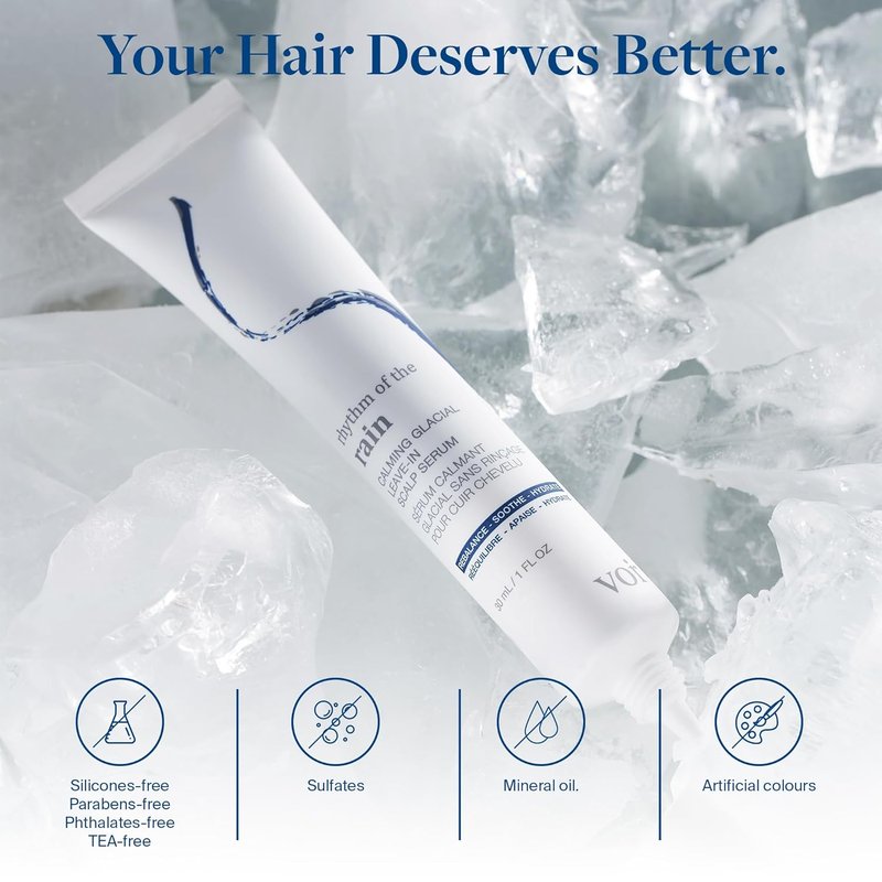 Voir Haircare Scalp Serum - Hydrating & Soothing Formula for Dry, Itchy Scalp | 30ml with Canadian Glacial Oceanic Clay