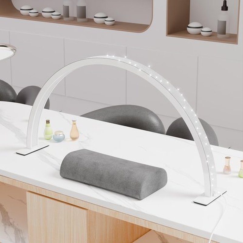 gelpal Large Half Moon Light for Nail Desk, 30" 48W Professionals Led Light, Desk Lamp for Lash Eyelash Extension,Makeup Desk lamp,Color Temperature 2700K-6000K, Salon&Home(Crystal Diamond)
